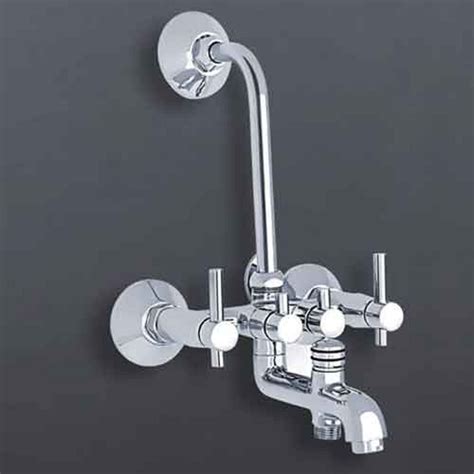 Modern Three Handle 20mm 4 In 1 SS Wall Mixer For Bathroom Fitting 60