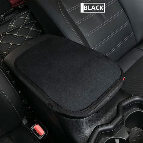 Car Armrest Mat Center Console Arm Rest Cushion Armrest Box Pad Black