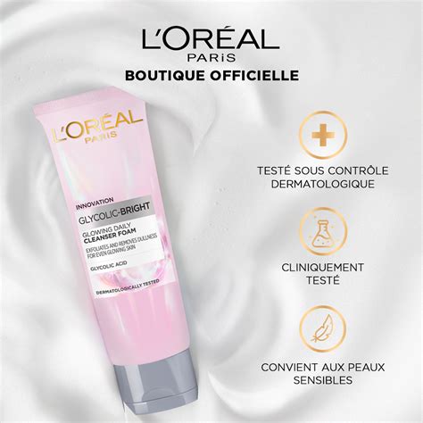 Gel Nettoyant Moussant Glycolic Bright Ml L Or Al Paris