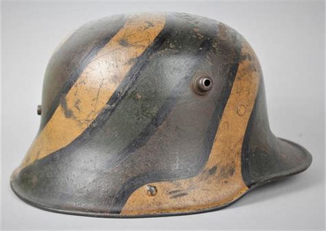 Cs Militaria Ww1 German M16 Camouflage Helmet Named To A Leutnant