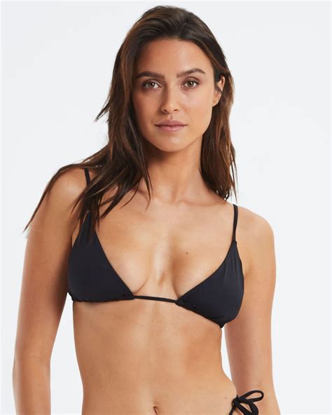 Subtitled Classic Slide Triangle Bikini Top Black Black SurfStitch