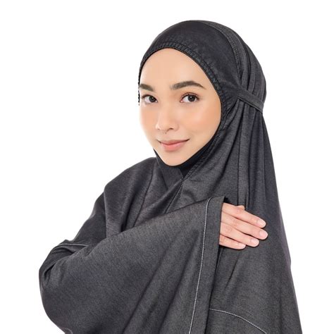 Siti Khadijah Telekung Flair Arami Midi In Black Top Only Harga