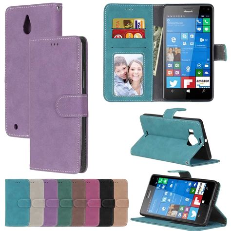 Matte Retro Leather Case For Microsoft Lumia Phone Case Capa Bag