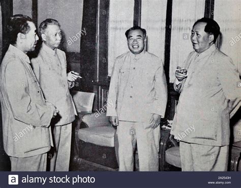 Left to right: Chinese communist leaders in Beijing 1959. Zhou Enlai ...