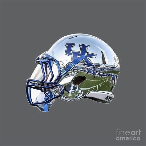 Kentucky Chrome Football Helmet Drawing by Lili Uyainah - Pixels