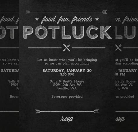 FREE 15+ Awesome Potluck Invitation Designs in PSD | AI | MS Word ...