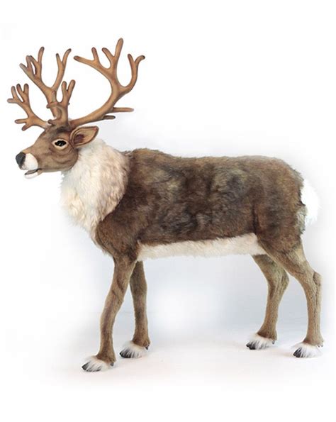 47” Life Size Handcrafted Extra Soft Plush Nordic Reindeer Stuffed