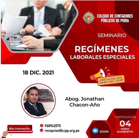 SEMINARIO REGÍMENES LABORALES ESPECIALES