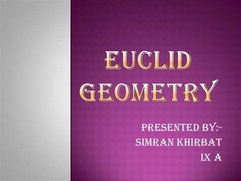 Euclid geometry