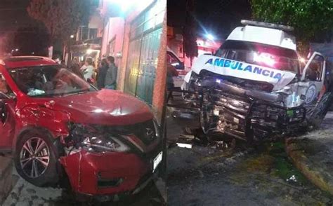 Choque Entre Ambulancia Y Vehículo Particular En 11 Sur Y 17 Poniente