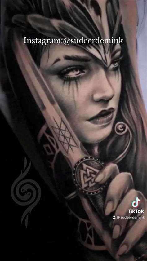 Viking Woman Warrior Tattoo by Sude Erdem Ink Sponsored-Xtreme Ink ...