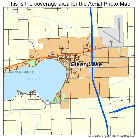 Aerial Photography Map of Clear Lake, IA Iowa