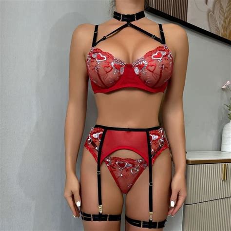 Ensemble de lingerie sexy dames lingerie sexy ensemble 3 pièces