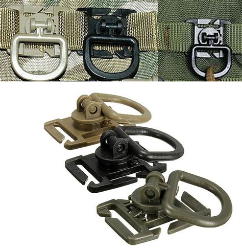 X Rotation D Ring Clip Molle Attach Webbing Clamp Tactical Backpack