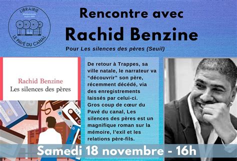 Librairie Le Pavé du Canal Rencontre avec Rachid Benzine