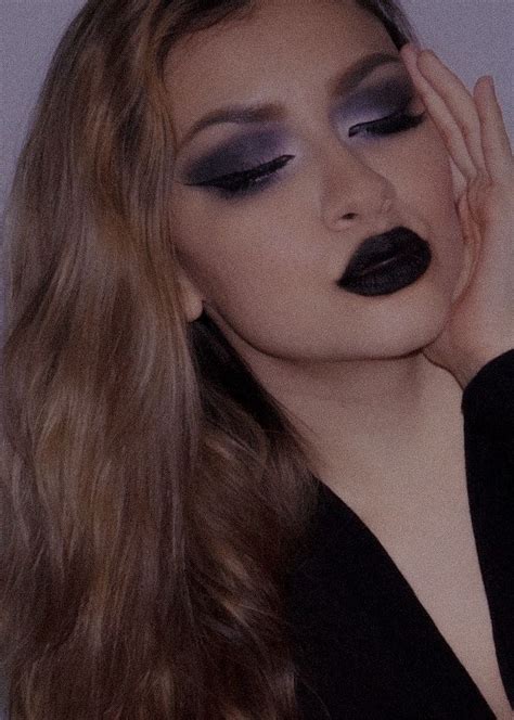 Goth Makeup Inspiration with Black Lipstick