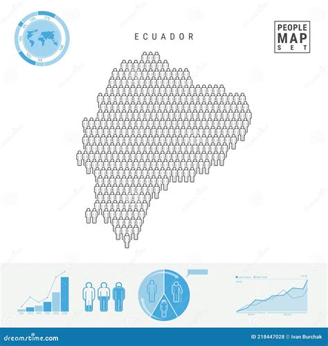 Ecuador People Icon Map Stylized Vector Silhouette Of Ecuador