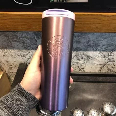 Termo Starbucks Morado Acero Inoxidable Venti Relieve Cuotas sin interés