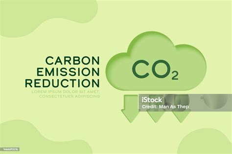 Konsep Emisi Pengurangan Netralitas Co2 Gas Karbon Perlindungan Polusi Udara Konsep Ekologi Dan