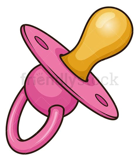 Pink Baby Pacifier Clipart