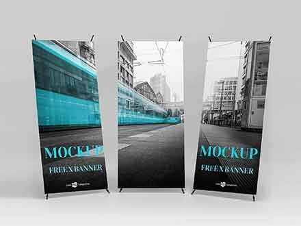 Free X Stand Banner Mockup Psd