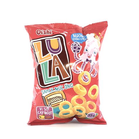 Bánh Snack Oishi Mực Ống Vị Sốt Cay Ngọt Gói 35g