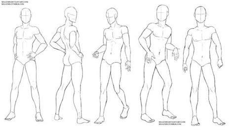 Male Standing Pose Drawing