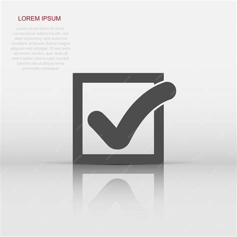 Premium Vector Check Mark Icon In Flat Style Approved Illustration