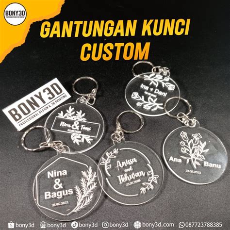 Gantungan Kunci Custom Bony D Design D Printing