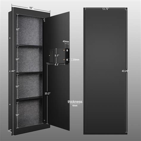 Langger Biometric Wall Safe Hidden Fingerprint Security Long Wall Safe