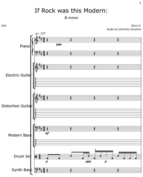 If Rock Was This Modern Sheet Music For Piano Electric Guitar