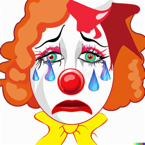 Face Of A Very Sad Clown Crying Stock Illustration Illustration Of