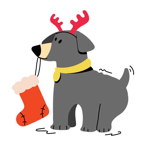 Trendy Christmas Dog 25431754 Vector Art at Vecteezy