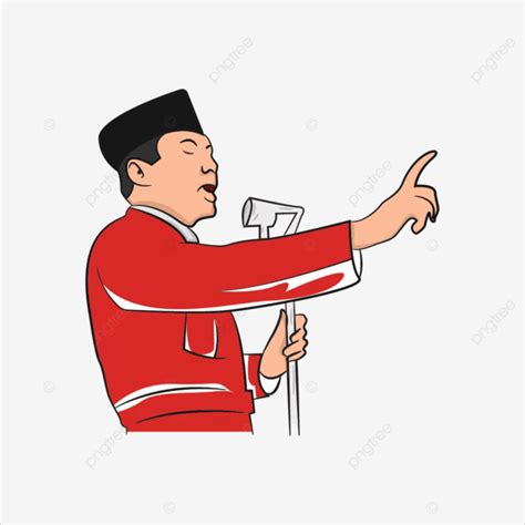 Bro Karno Vector Bung Karnos Month Soekarno Indonesia Png And Vector