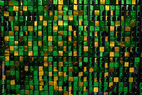 Panel with bright squares in yellow and green colors Stock Photo ...