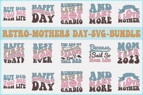 263 Retro Mothers Day Svg Bundle Designs And Graphics