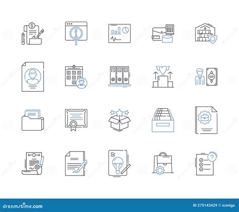 Office Documentation Outline Icons Collection Office Documentation