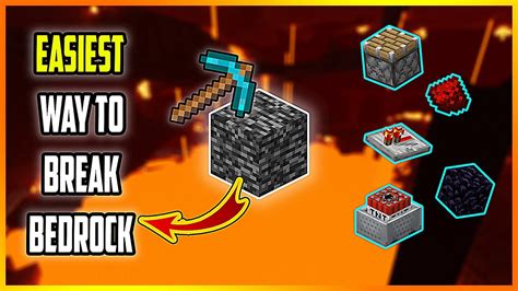 Minecraft How To Break Bedrock Easiest Way 1152 Youtube