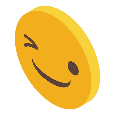 Positive emoji icon isometric vector. Face smile 15091885 Vector Art at Vecteezy