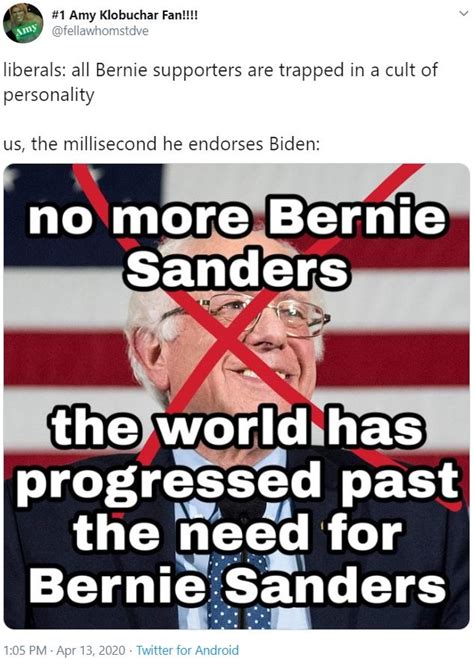 No More Bernie Sanders Society Has Progressed Past The Need For X