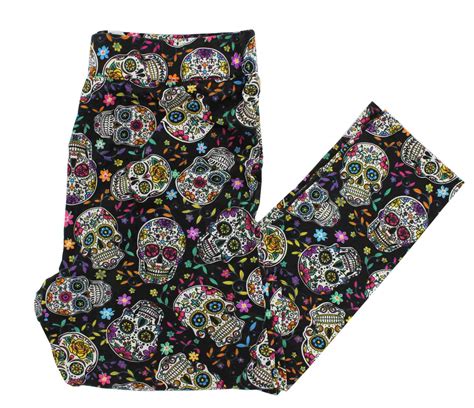 Ehl Day Of The Dead Sugar Skull Leggings Large Shop Pants And Shorts At