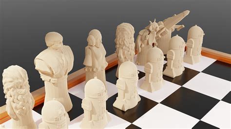 Star Wars Chess Set Chess Set Stl File D Digital Printing Etsy