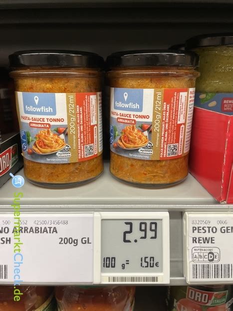 Followfish Pasta Sauce Tonno Arrabiata G Preis Angebote Kalorien