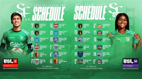 Sf Glens Announce 2023 Usl League Two W League Schedules