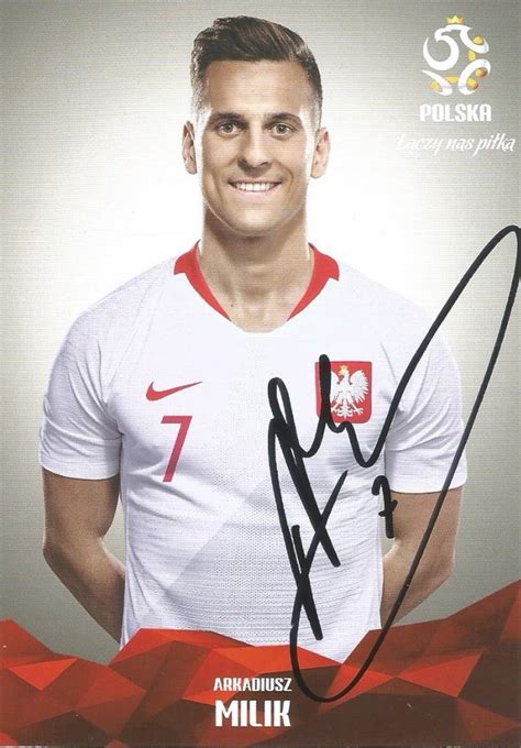 Arkadiusz MILIK Autograf Polska Karta PZPN JUVE Warszawa Kup