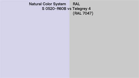 Natural Color System S R B Vs Ral Telegrey Ral Side By