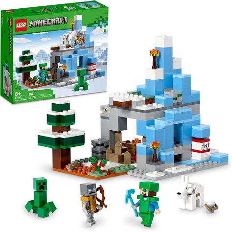 Lego Minecraft The Frozen Peaks 21243 Cave Mountain Set With Steve