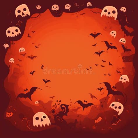 Ai Generated Illustration Of A Halloween Themed Border With Flat Styled