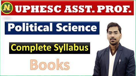 Uphesc Assistant Professor L Political Science L Complete Syllabus L