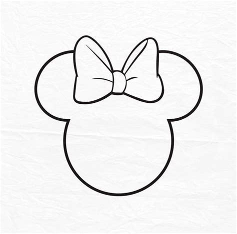 Minnie Mouse Outline Svg Minnie Svg Minnie Head Svg Disney Svg Images